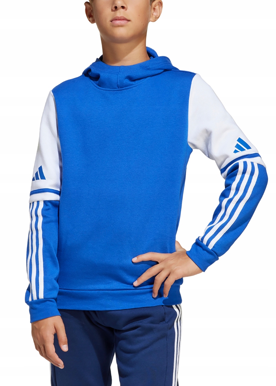 Bluza Dziecięca adidas Squadra 25 z Kapturem Dresowa Hoodie Kangurka 152 cm