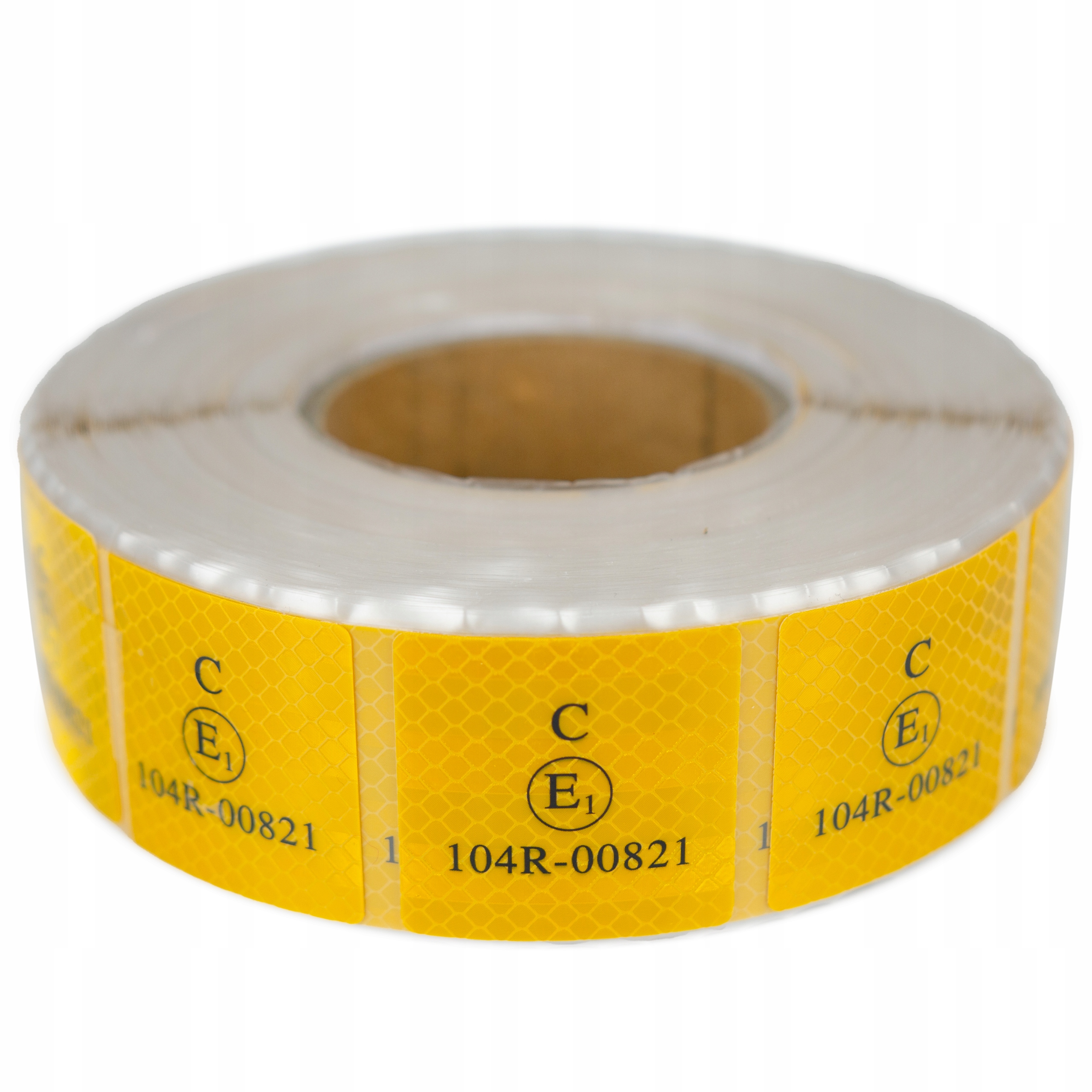 TAŚMA ODBLASKOWA KONTUROWA SAMOPRZYLEPNA na metry 5cm ŻÓŁTA kwadraty HOMOLO