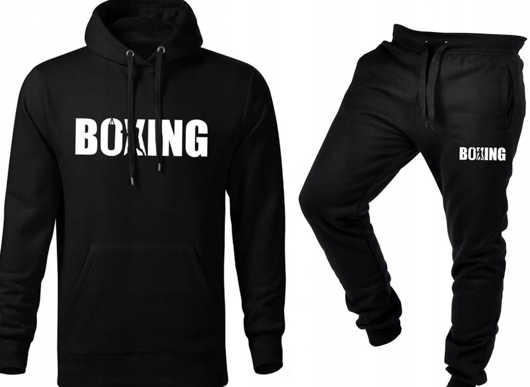 Tepláková Souprava Teplákovka Pánský Boxing Mikina A Kalhoty Černá L