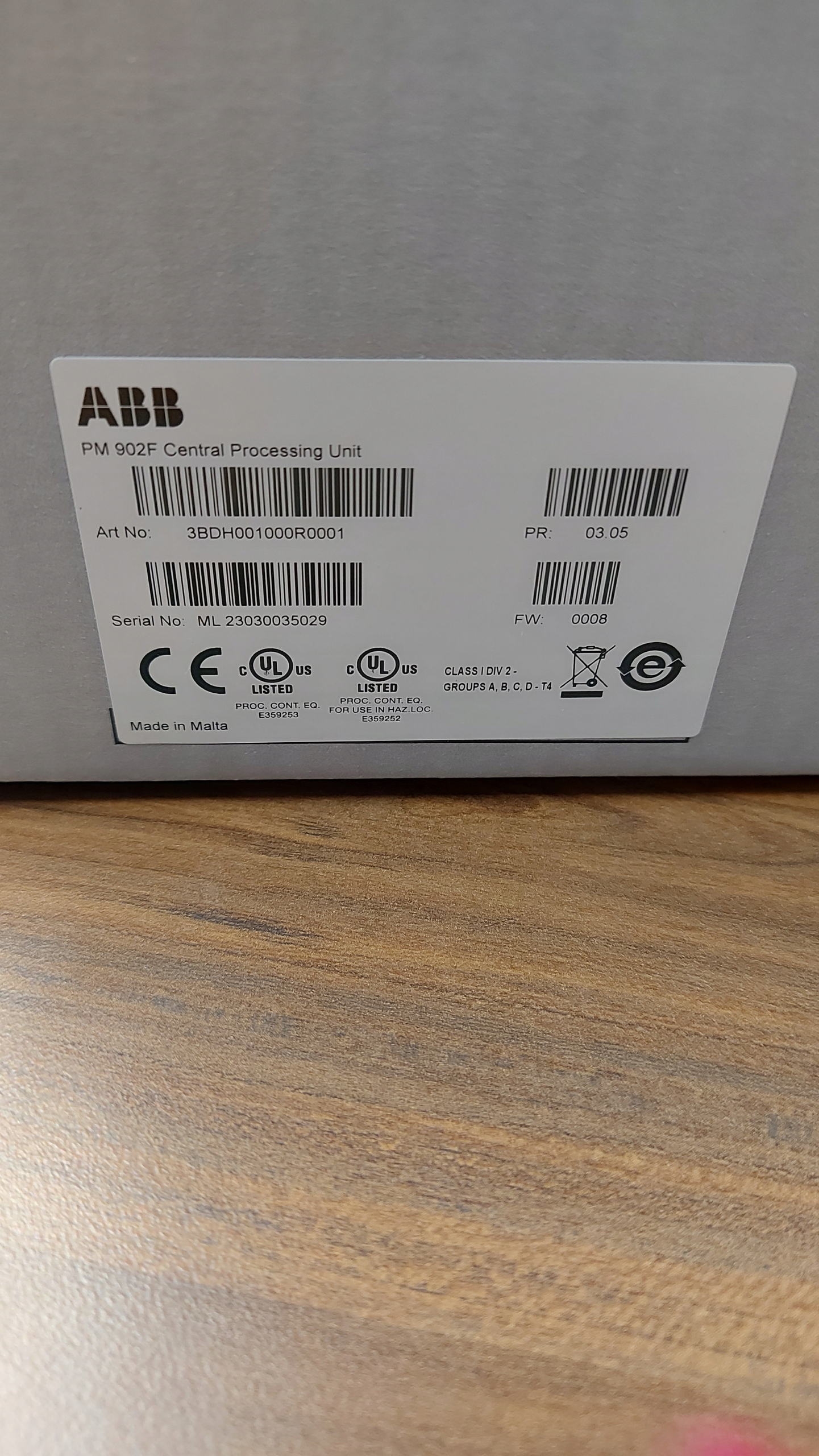 Moduł CPU - PM 902F - 3BDH001000R0001 - ABB Kod producenta PM 902F