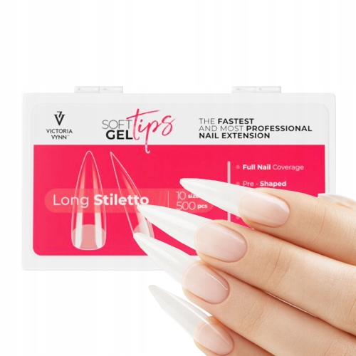 

Victoria Vynn Soft Gel Tips Long Stiletto 500szt.