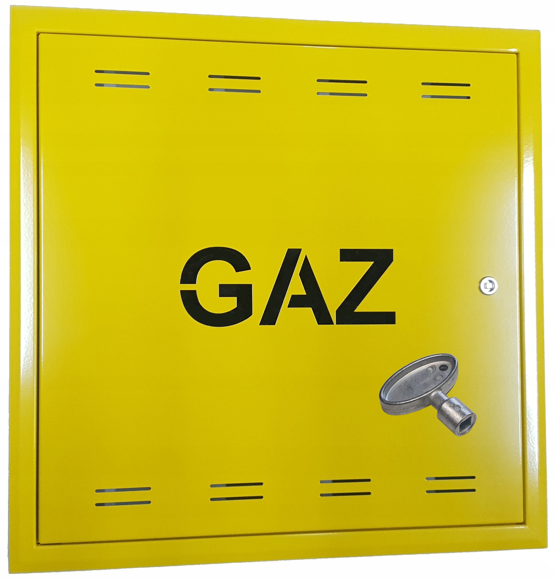 Plynová Dvířka Kovová Skříňka 60x60x5 Žlutá Na Klíč Polské