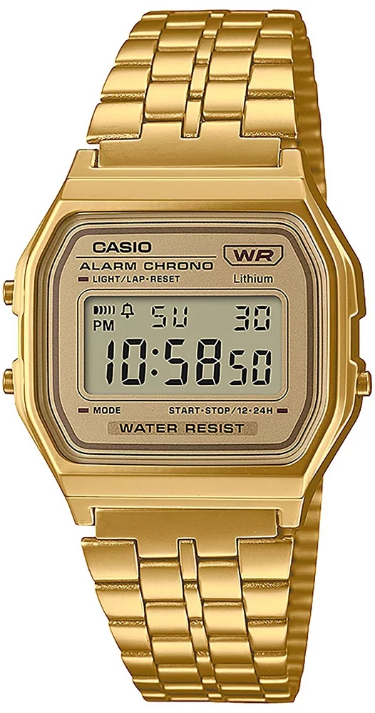 Zlaté hodinky Casio Vintage A158WETG Retro Gwar.3+3L Zibi Gravírování