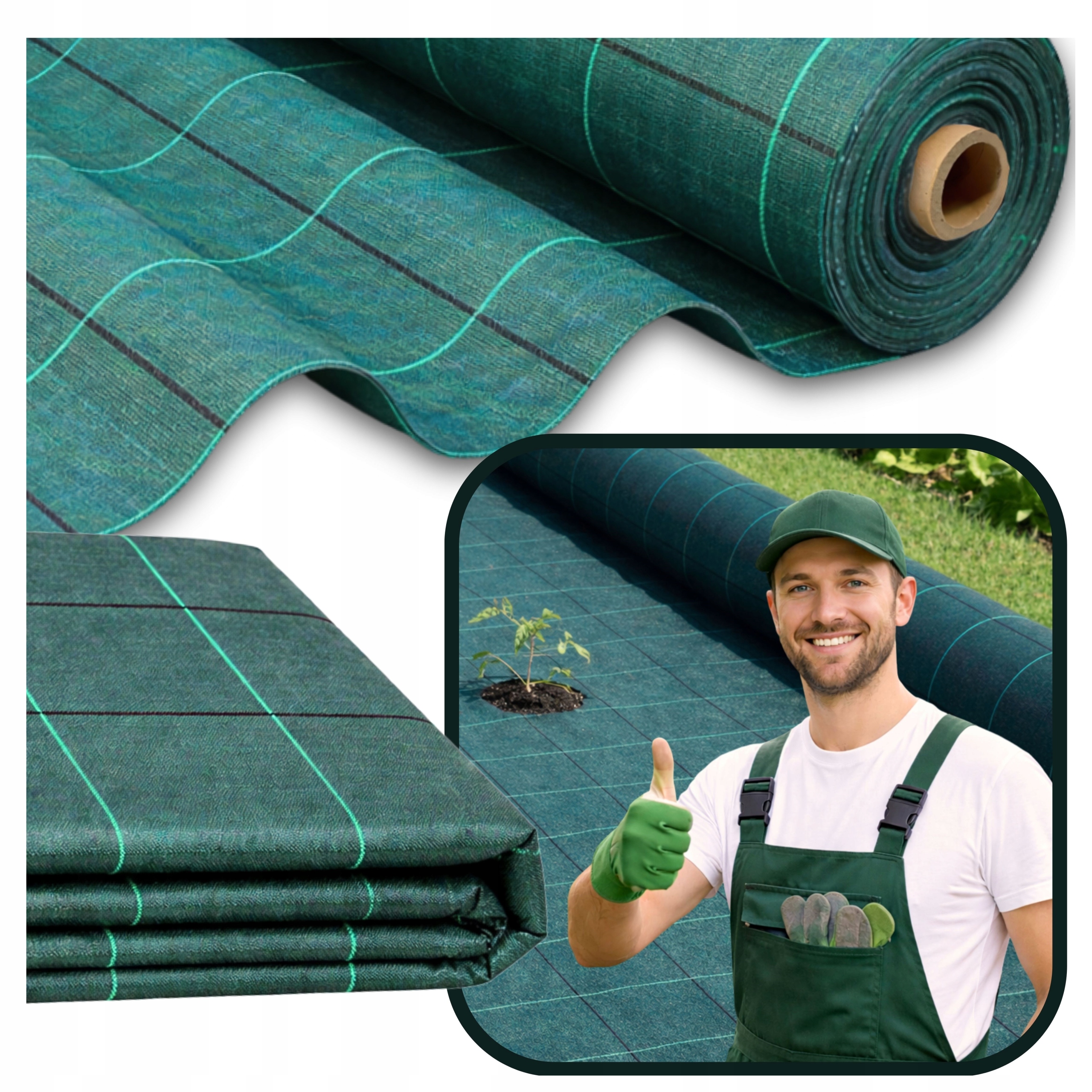 Agrotextilie Premium 100G/m2 1,05m x 25MB Silná Hrubá Agrotextilie 105cm Uv