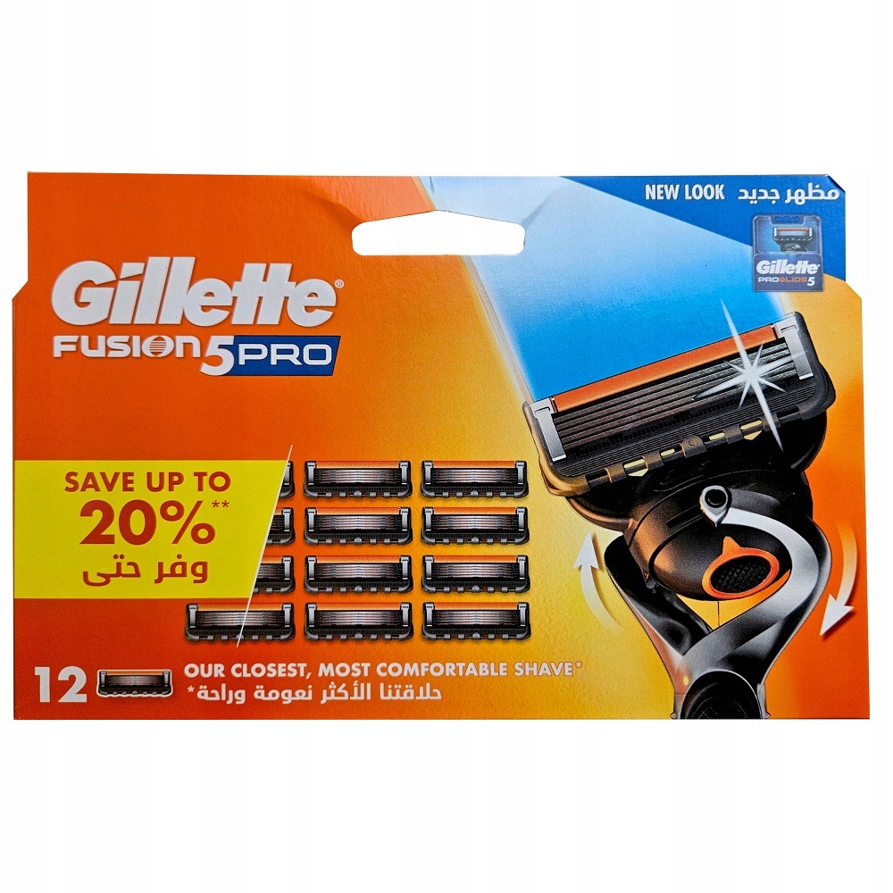 Gillette Fusion5 Pro vyměnitelné břity pro holicí strojek 12 Ks