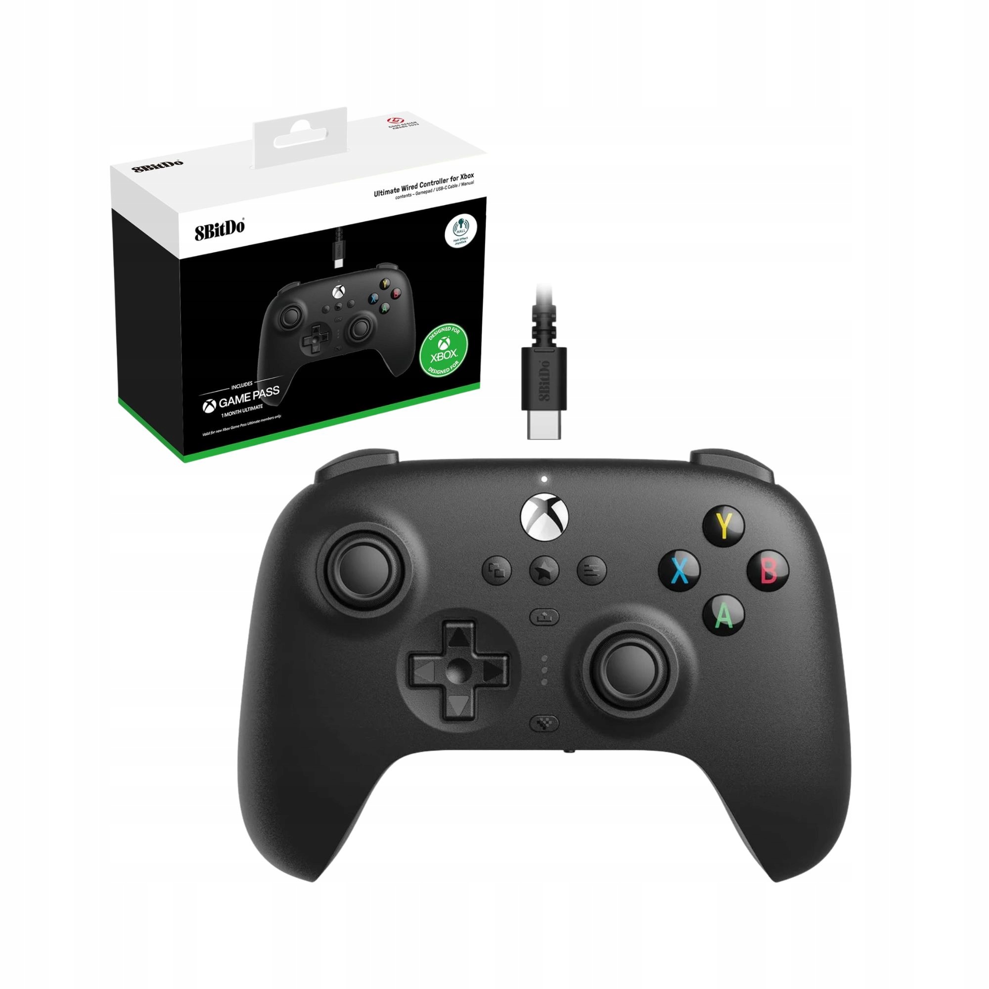 Pad 8BITDO Kabelový Ovladač Pro Xbox Series X|s Xbox One Windows 10/11