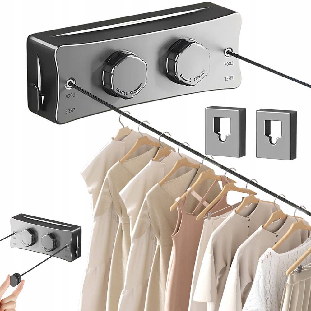 Levně Výsuvná Sušák Odolná Proti Korozi, Trvanlivá, Nevyžaduje Děrování 5.1 M