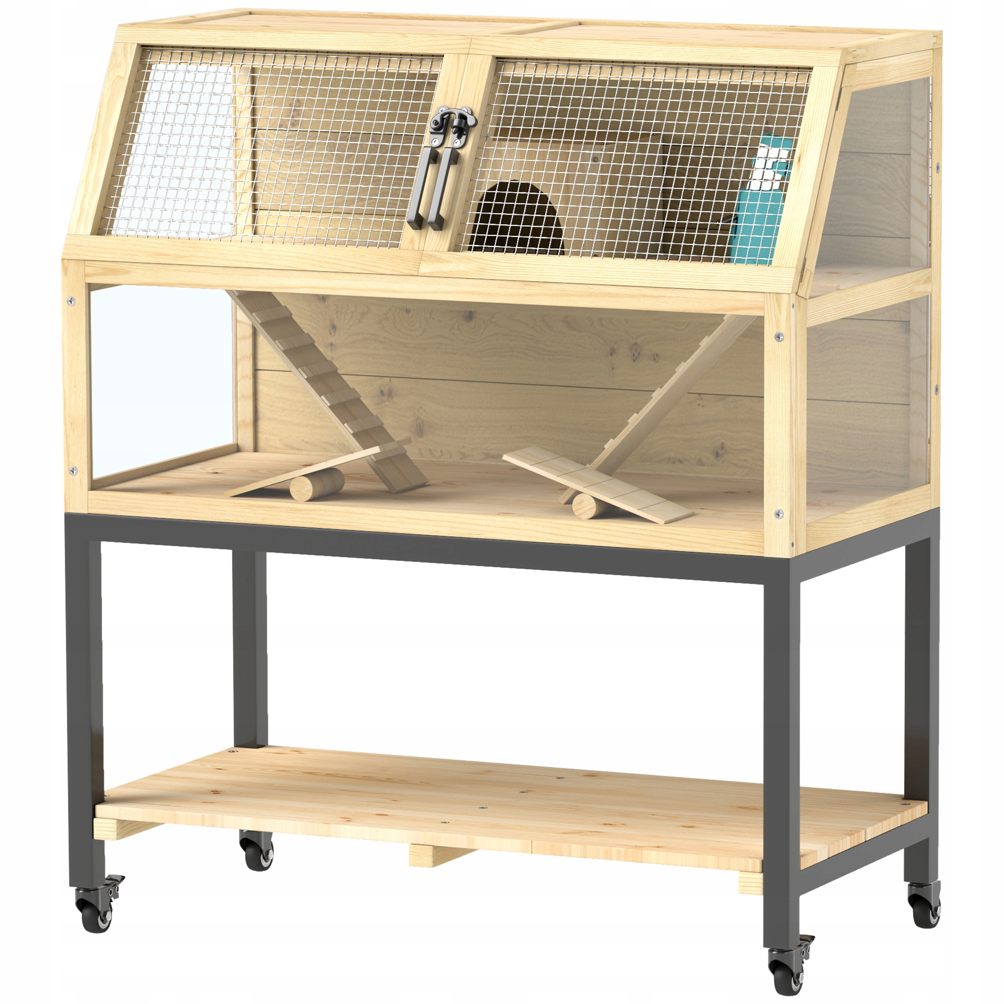 Klec pro žížaly PawHut, 87 x 43 x 101 cm, přírodní dřevo