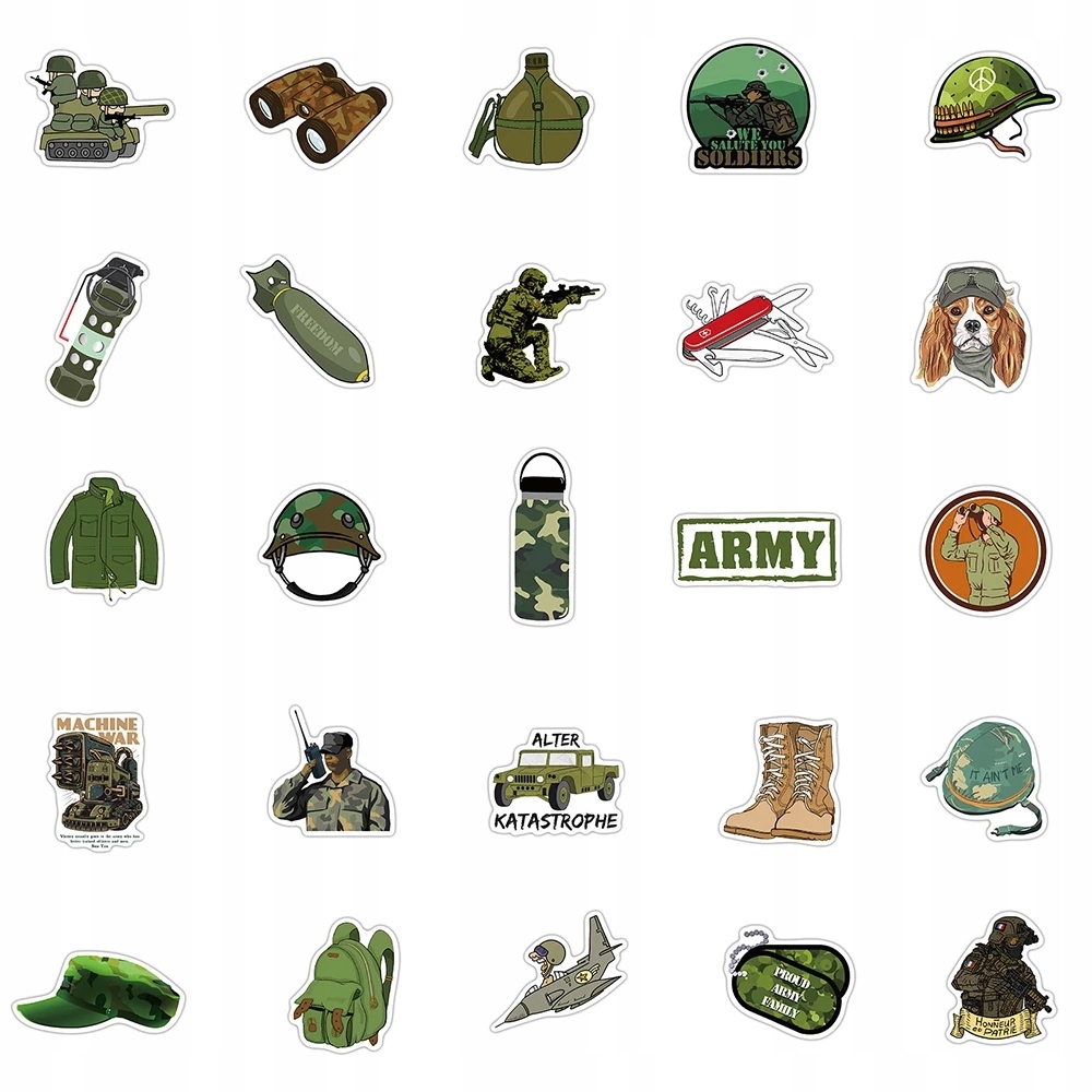

Army MIX Naklejki Na Laptop Tablet Bomb 50 szt