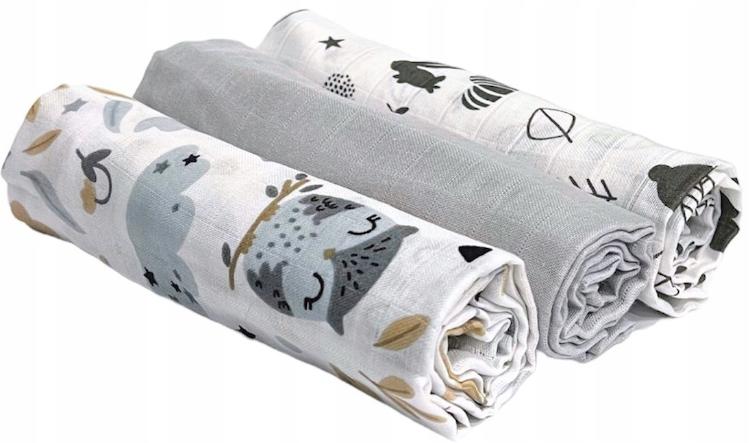 PIELUCHY PIELUSZKI MUŚLINOWE PREMIUM 3 SZT 70x75cm