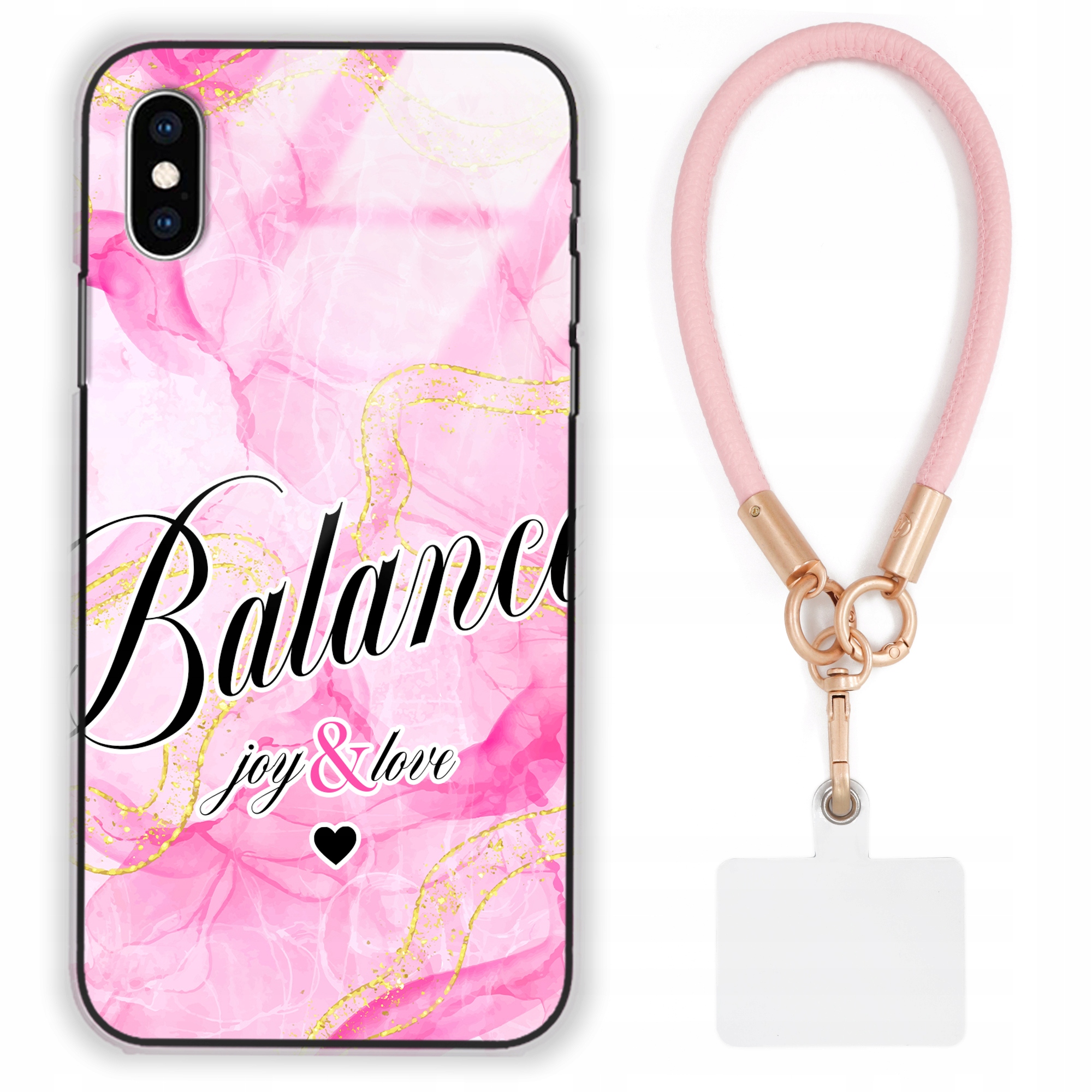 Pouzdro Pro Iphone X Pouzdro S Leskem Vodítko Růžová Kůže Mramor Glamour Vzor
