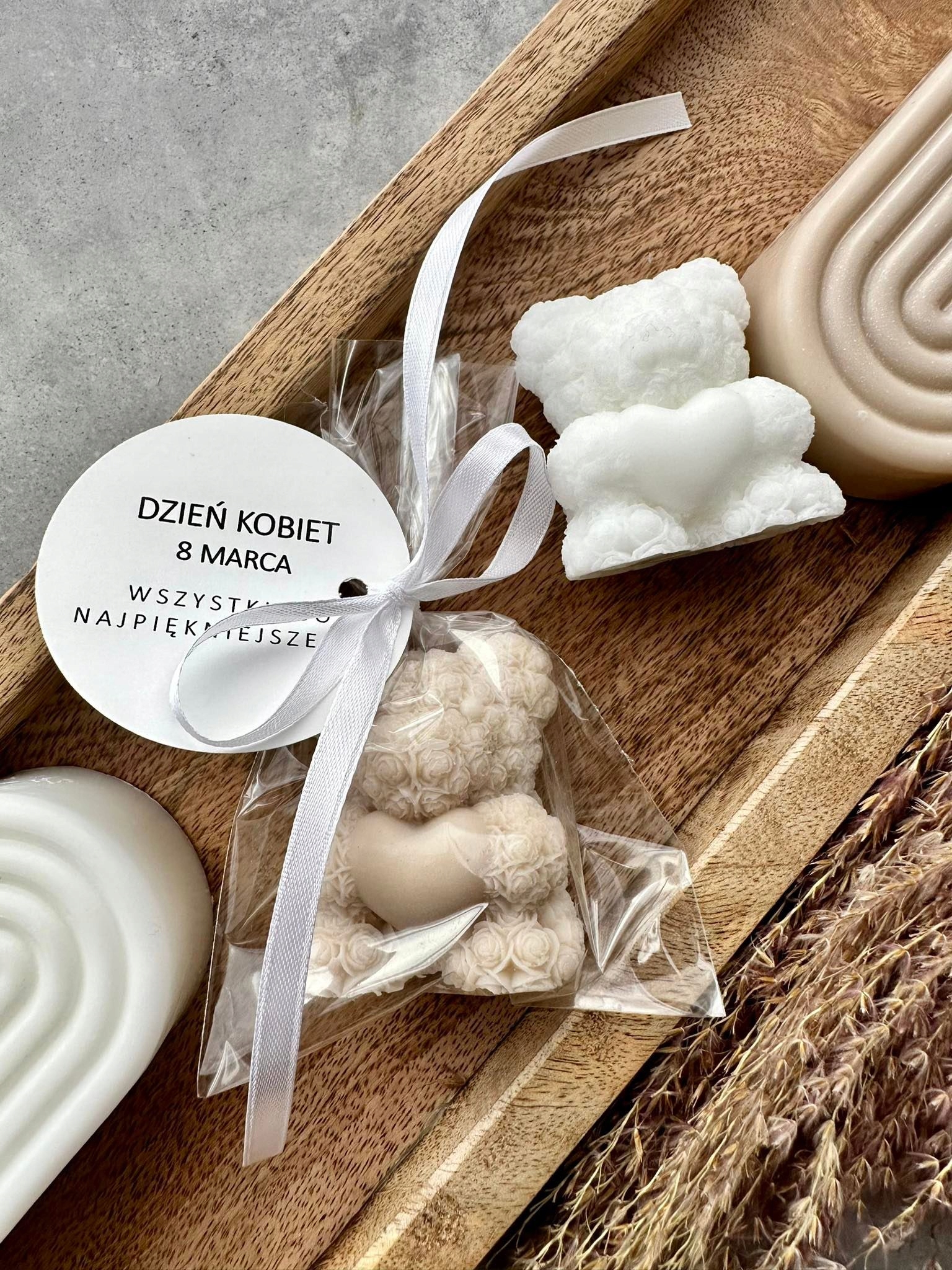 RÓŻANY MIŚ upominek prezent chrzest roczek misiu