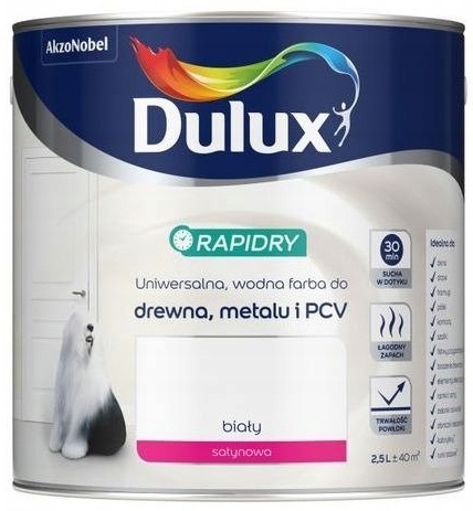 Dulux Barva Smaltovací Barva 2,5 L Bílá Saténová