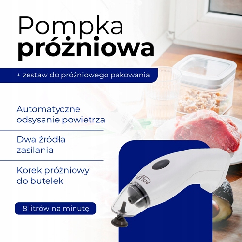 Pompka próżniowa AD 4515 + zestaw do pakowania żywności