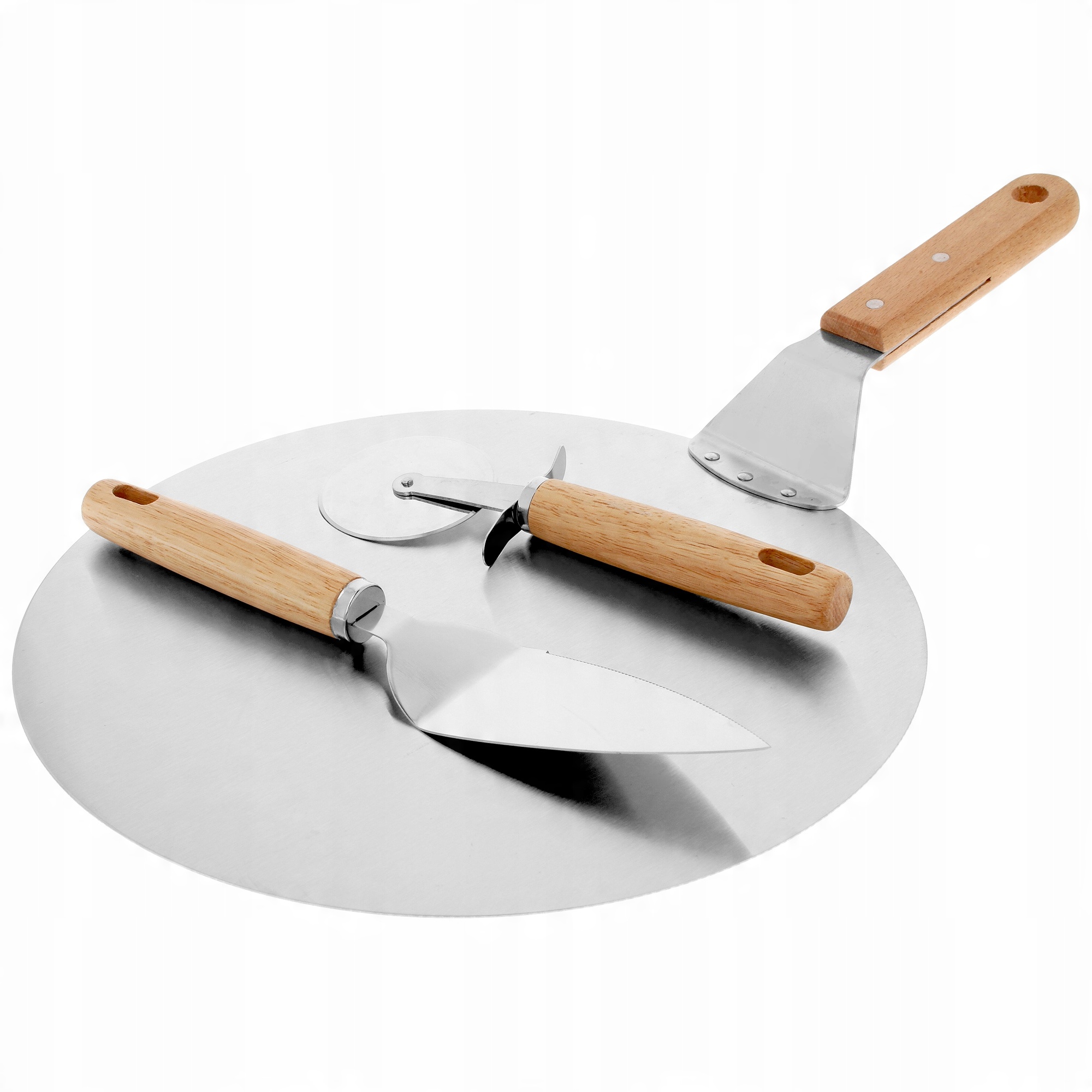 

Łopata Łopatka Do Pizzy Chleba Zestaw Nóż Radełko