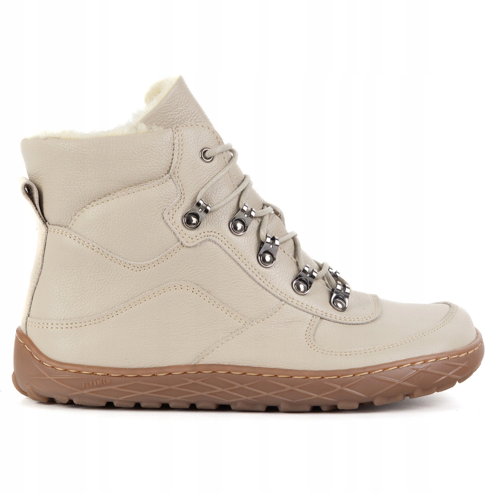 Dámské minimalistické kožené zimní boty barefoot 1292 béžové 42