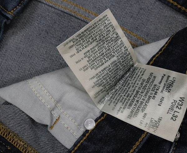 LEE POWELL SPODNIE JEANSOWE SLIM W31 L34 Odcień granatowy