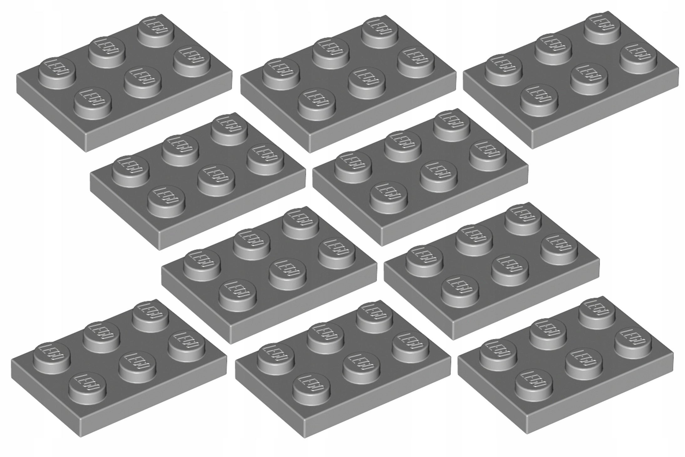 

Lego Płytka 2x3 Jasno Szara (3021/4211396) 10szt