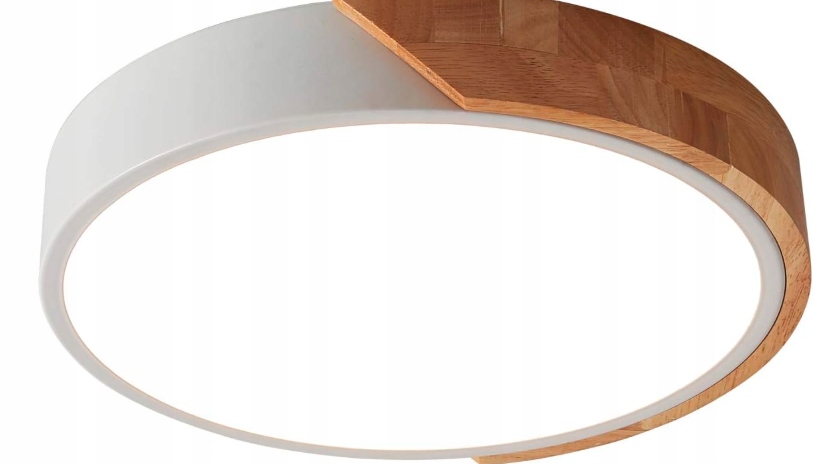 stropní svítidlo Led 24W 3000K 1600 LM Kulatá Lampa S Dřevěnou Dekorací