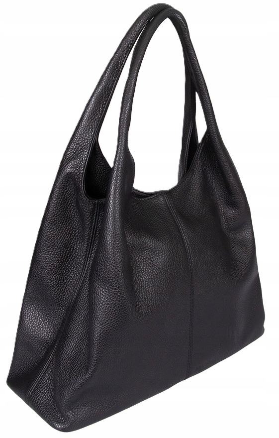 Velká Černá Módní Kožená Kabelka Shopper přes Rameno s Popruhem Dárek