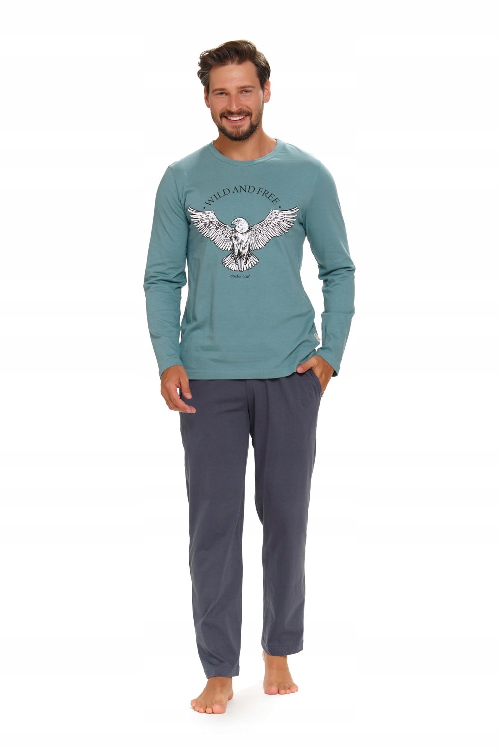 DOCTOR NAP DŁUGA PIŻAMA MĘSKA BAWEŁNA 5266 r.[S] Kolekcja Doctor Nap
