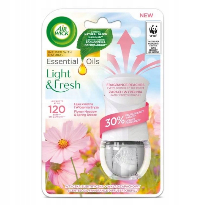 Air Wick Dyfuzor+Zapas Wiosenne kwiaty i Wiosenna bryza 19ml