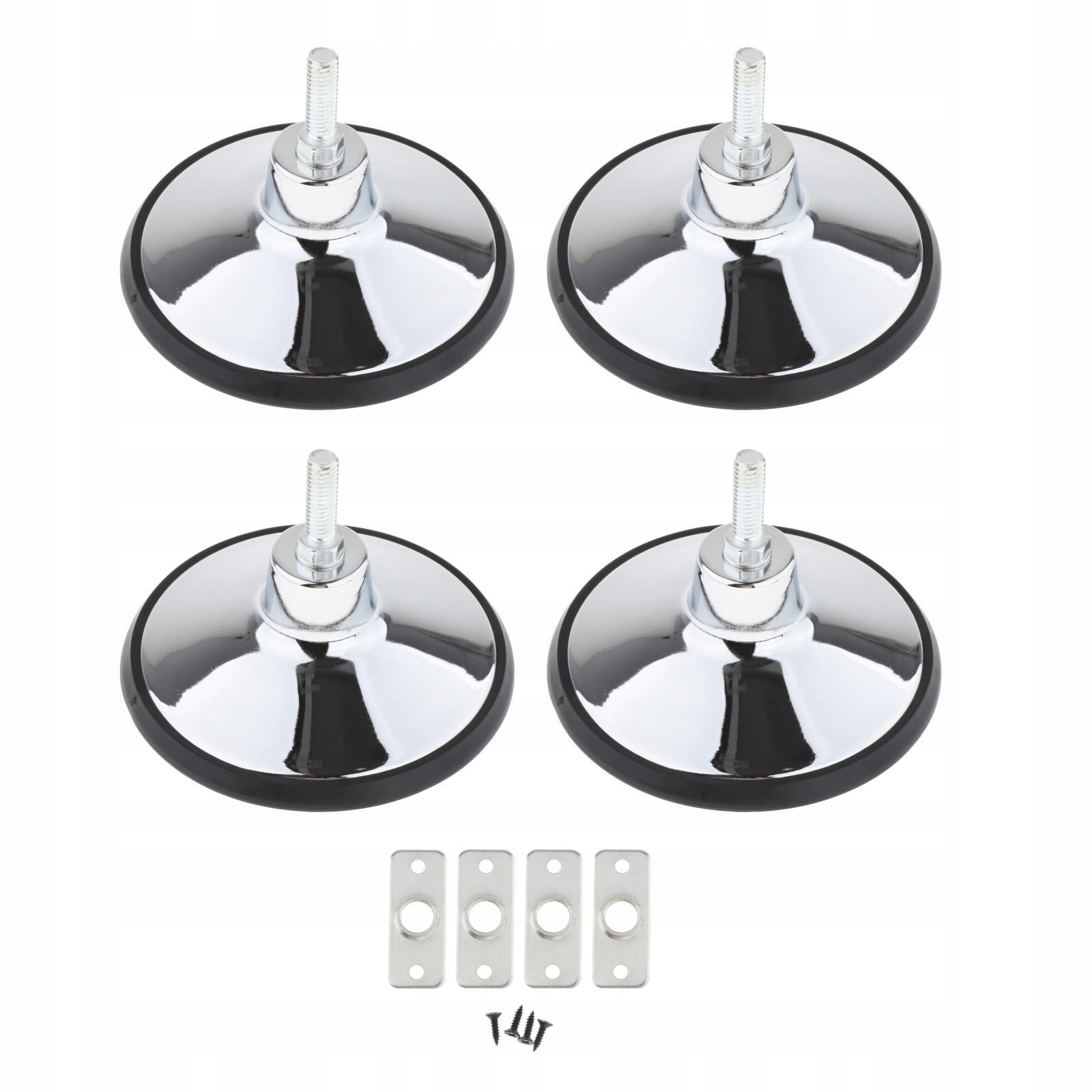 4 szt. Poziomice do nóg stołu bilardowego, srebrne Model inna