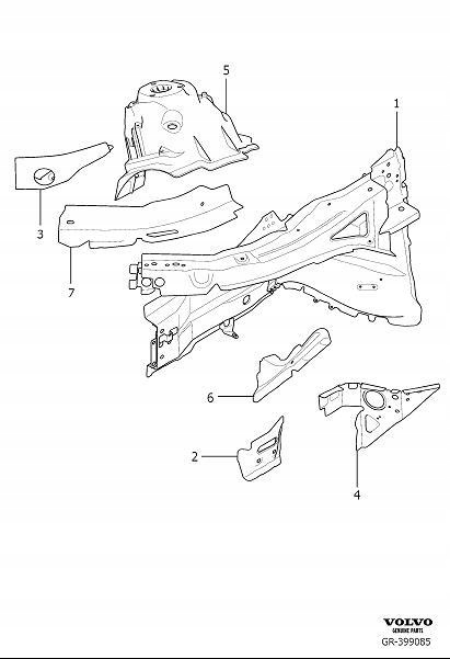 VOLVO S60 V60 S90 V90 lewy wspornik podluznicy OE Car type Passenger cars