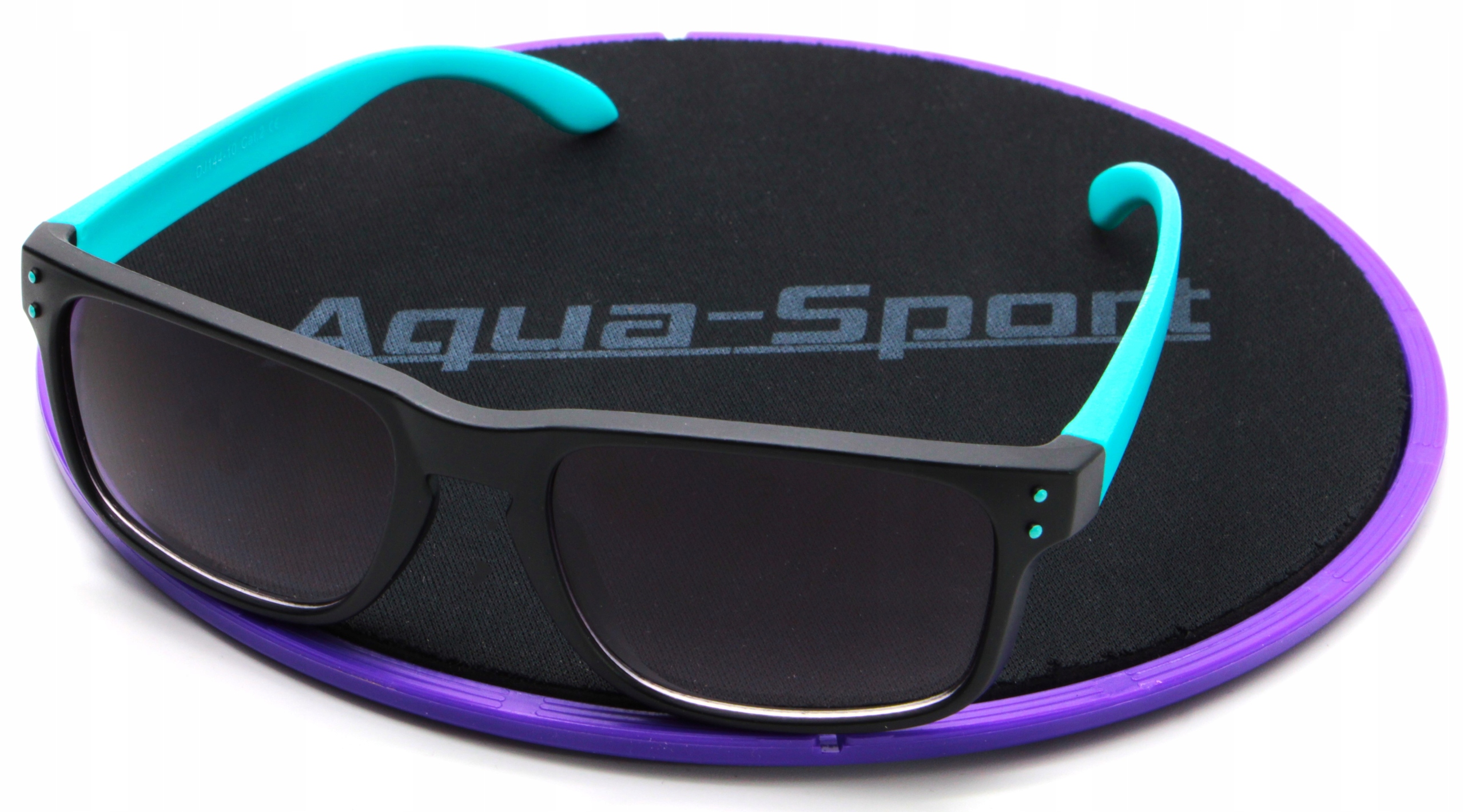 OKULARY PRZECIWSŁONECZNE DZIECIĘCE FILTR UV400 Cat.3 + ETUI TUBA DLA DZIECI Odcień cyjan