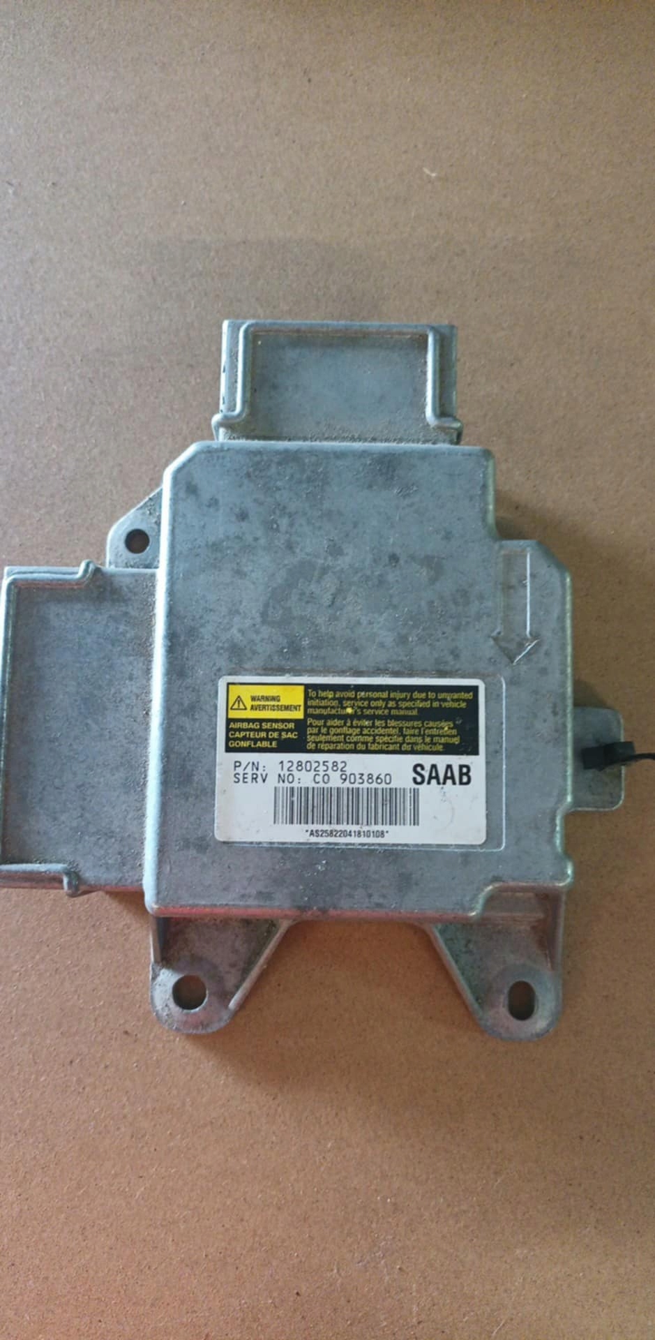 module control unit SENSOR airbag Saab 9-3 93 II 03- 12802582