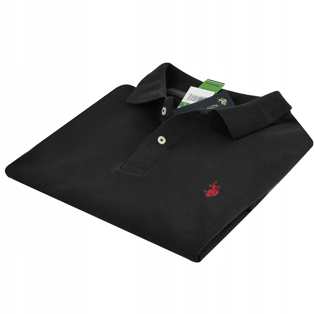 Koszulka Polo U.S. Polo Assn. 11390304 Czarna Płeć mężczyzna