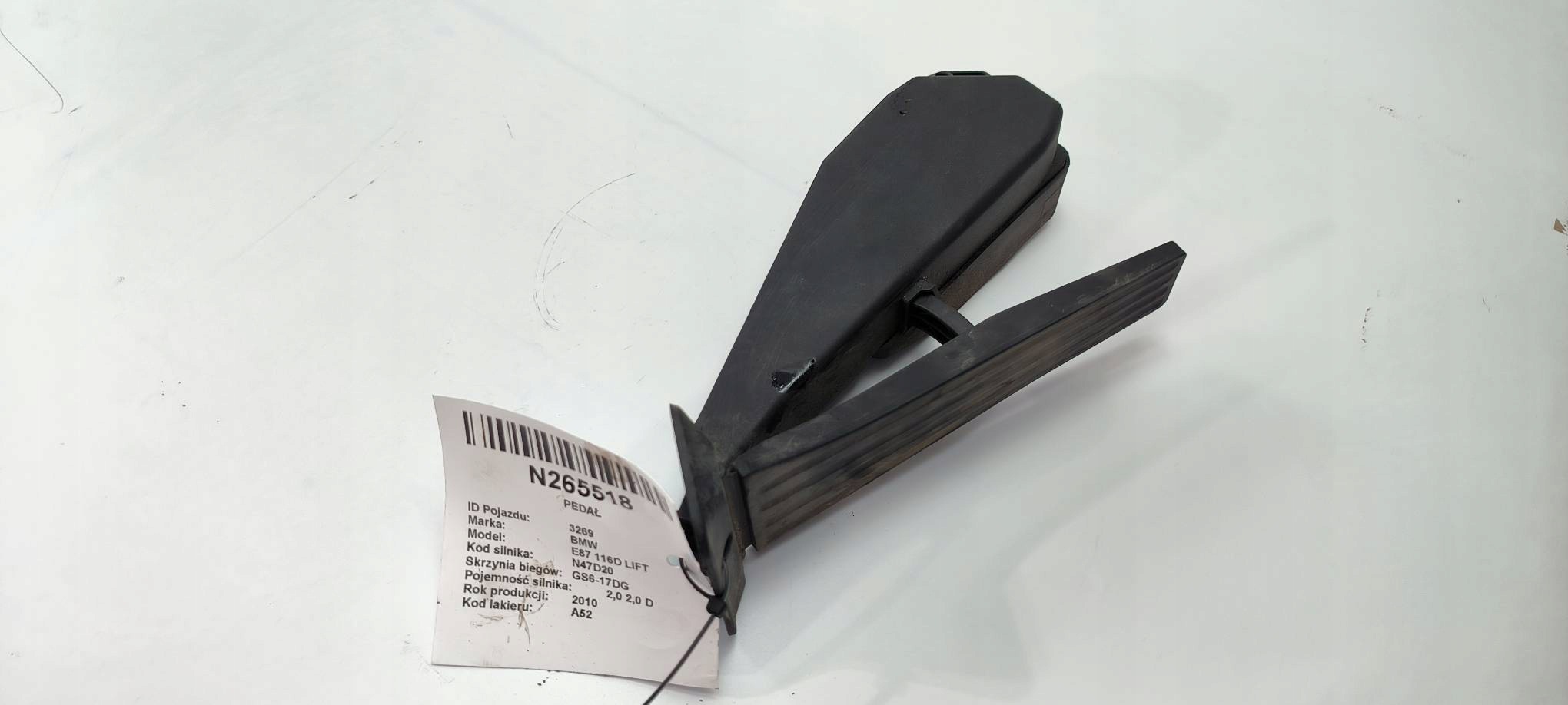 PEDAL 6793742 BMW E87 116D LIFT