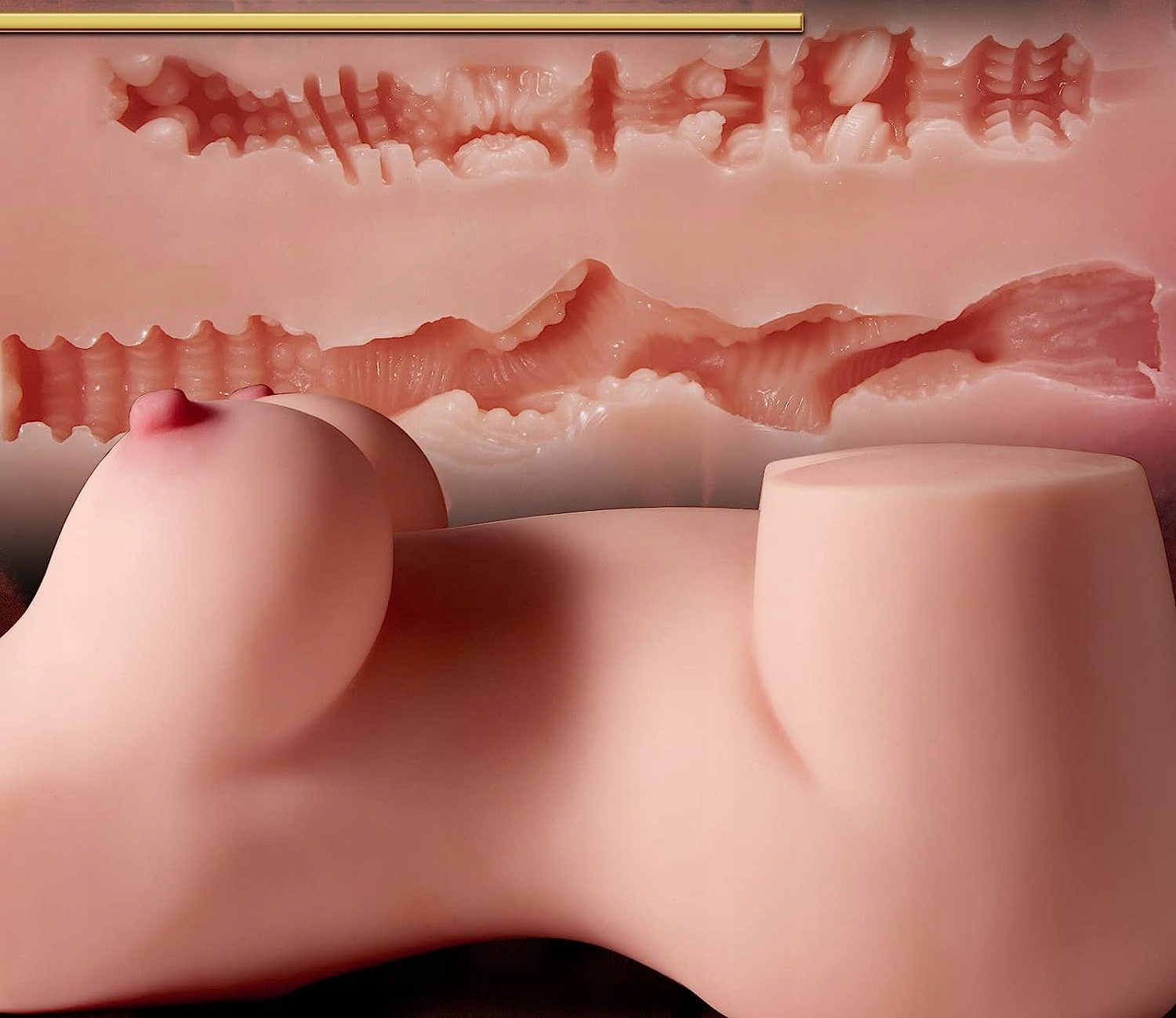 MEGA MASTURBATOR ANAL POCHWA TYŁEK CIPKA 5.1KG Materiał cyberskóra