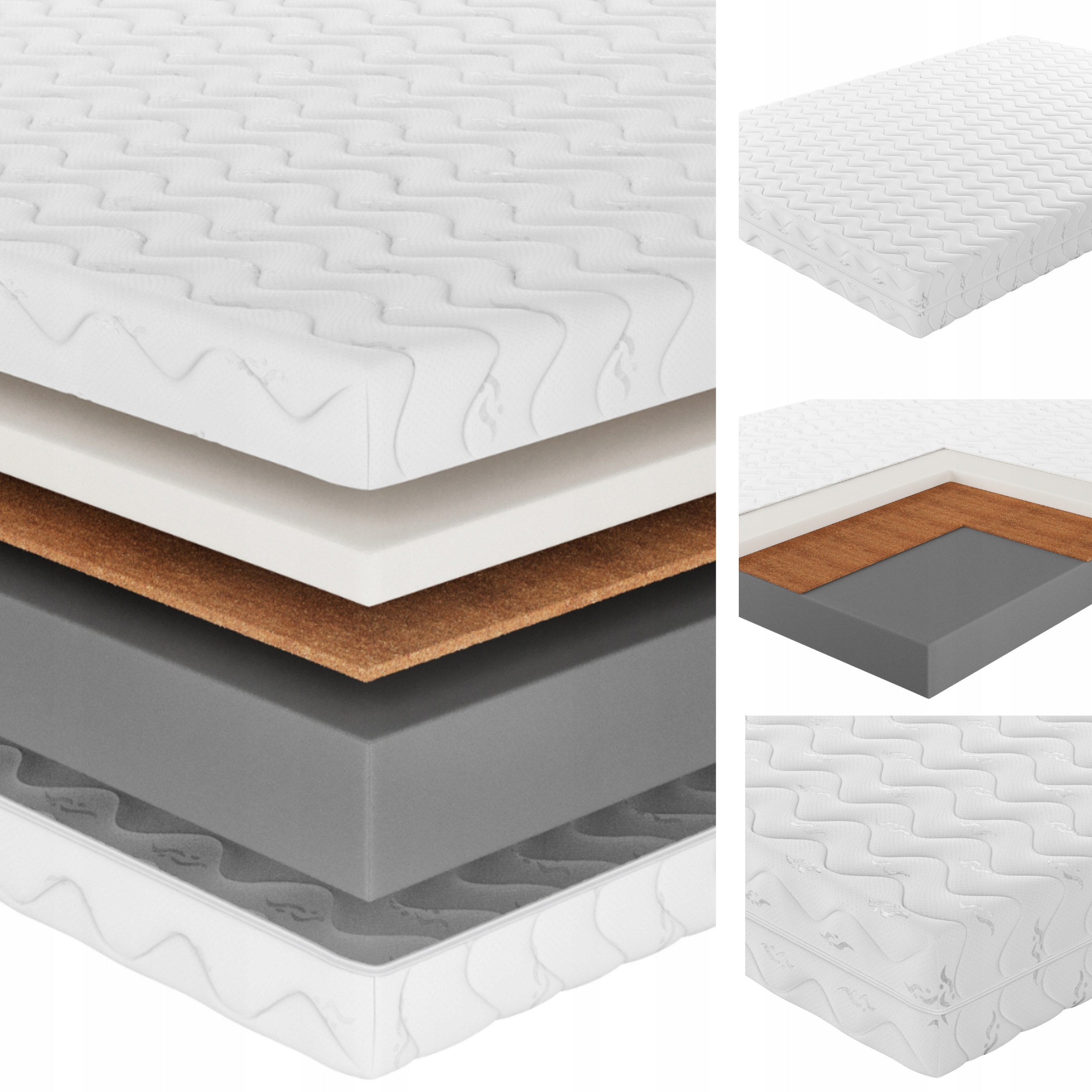 Materac 160x200 Piankowy Senpuro Firm Comfort Bardzo Twardy H4 H4+