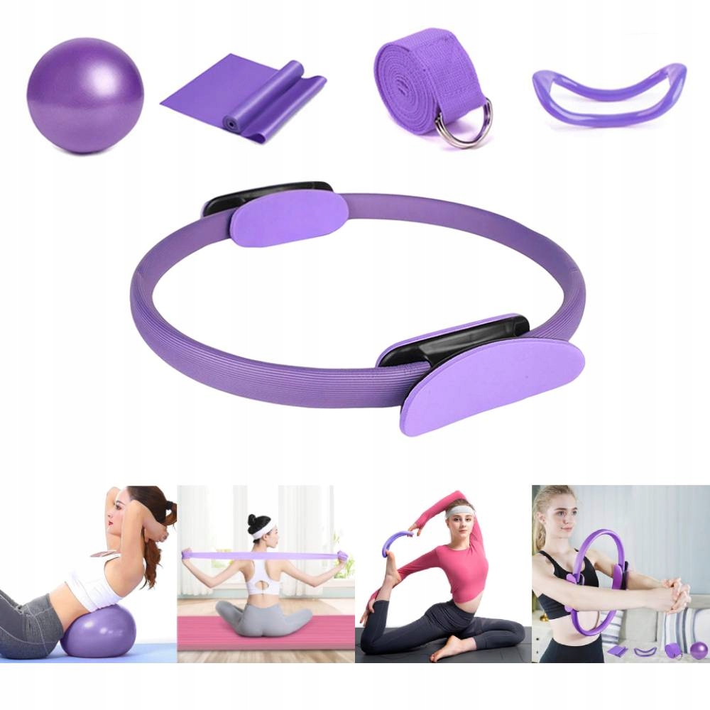 Zestaw Do Pilatesu Jogi 5W1 Pierścień Piłka Taśmy+ Pdf Ebook Trening