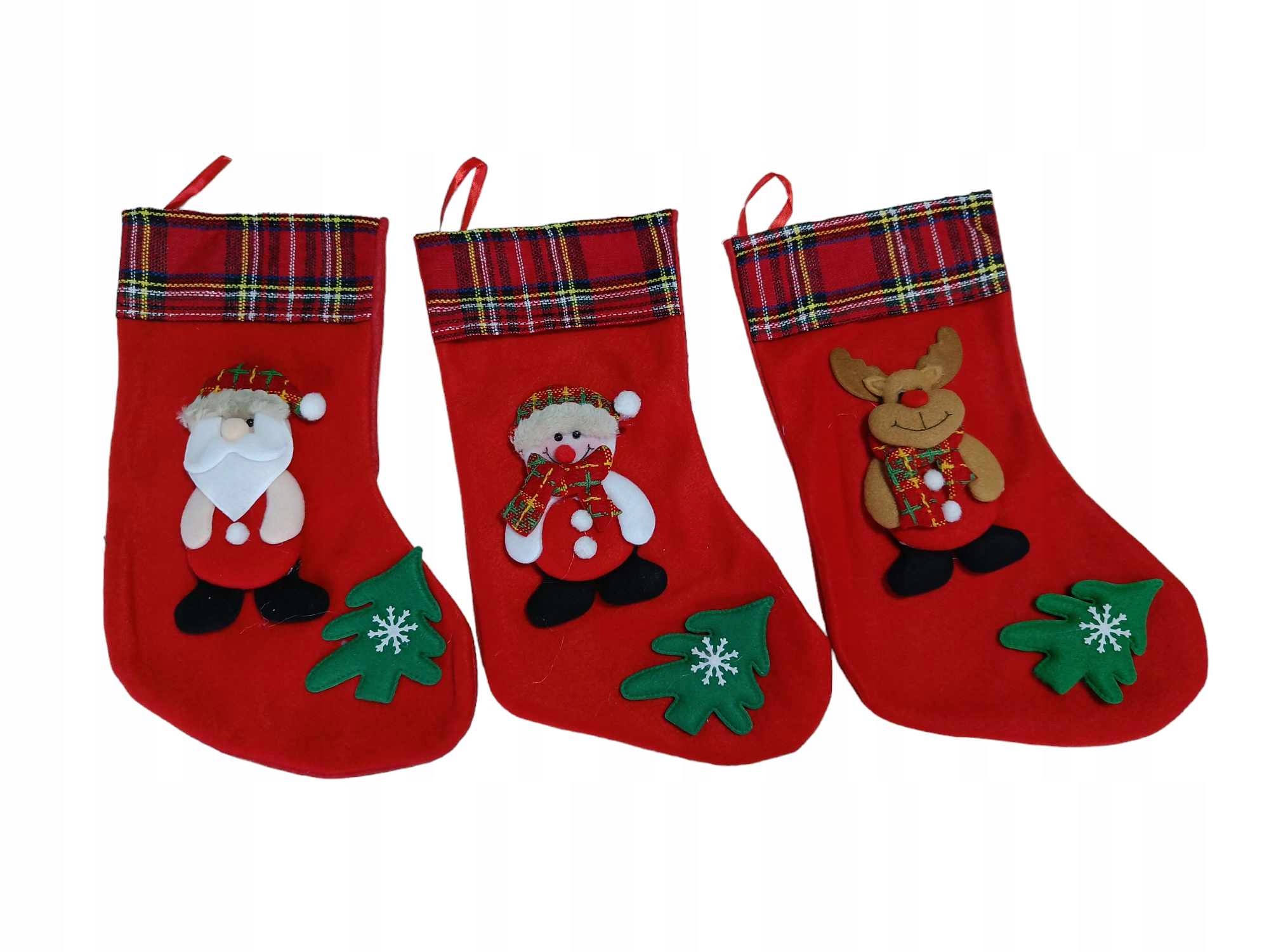 Veľké Vianočné Dekoračné Ponožky Mikuláš Sob Snehuliak Na Krb MIX