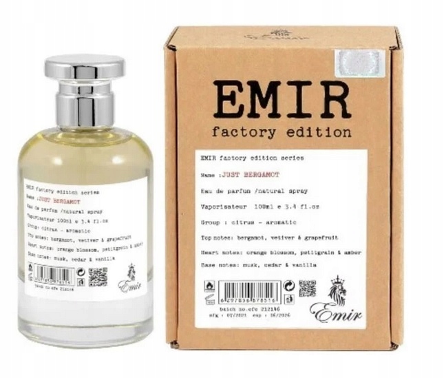 Paris Corner Emir Factory Edit Just Bergamot 100 ML Parfémovaná Voda Unisex