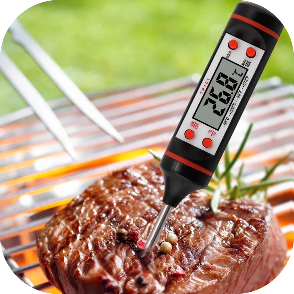 TERMOMETR SZPILKOWY ELEKTRONICZNY KUCHENNY Z SONDĄ CYFROWY DO MIĘSA WĘDLIN Stan opakowania oryginalne