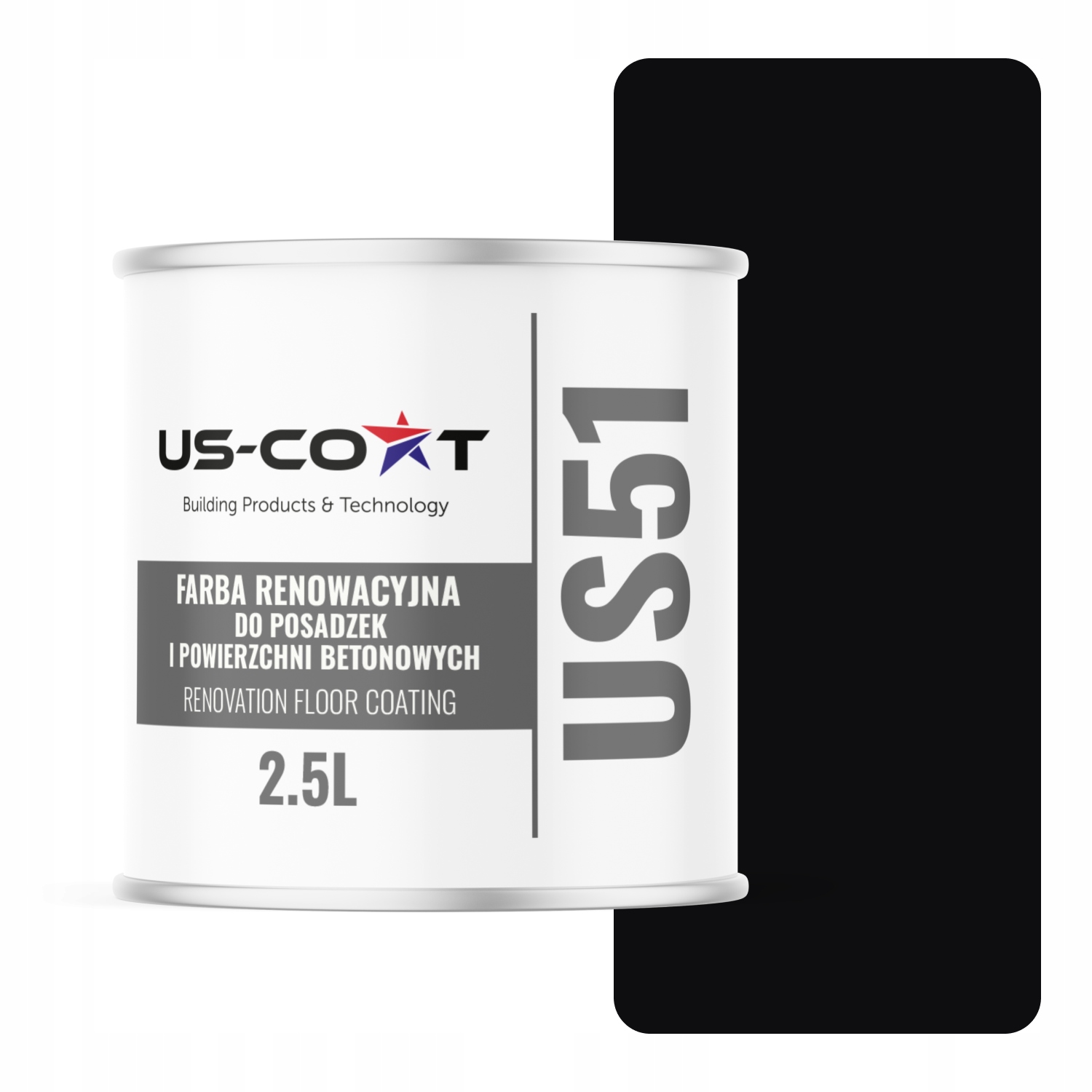 Farba Na Renováciu Betónových Podláh Garáže Farba Čierna RAL9005 Mat 2,5L
