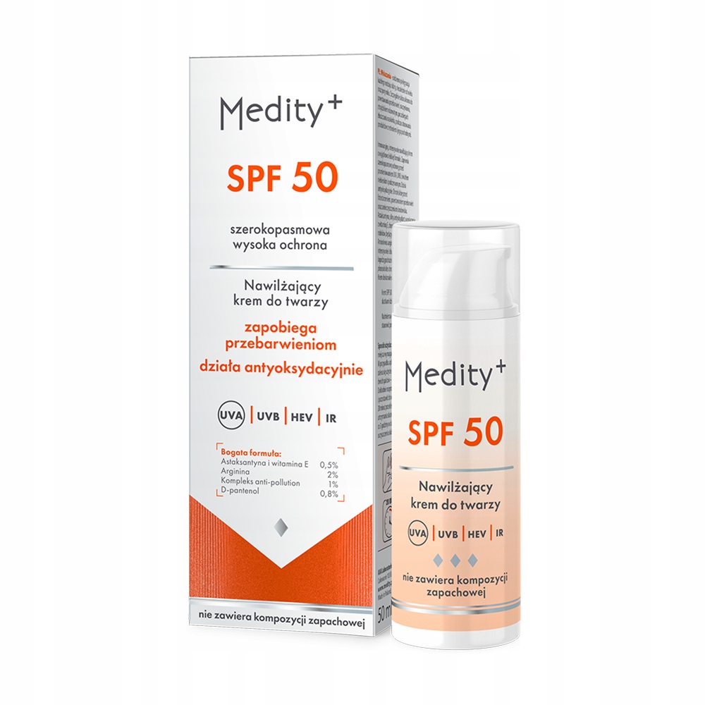 Medity+ Pleťový krém Spf 50 intenzivně hydratační