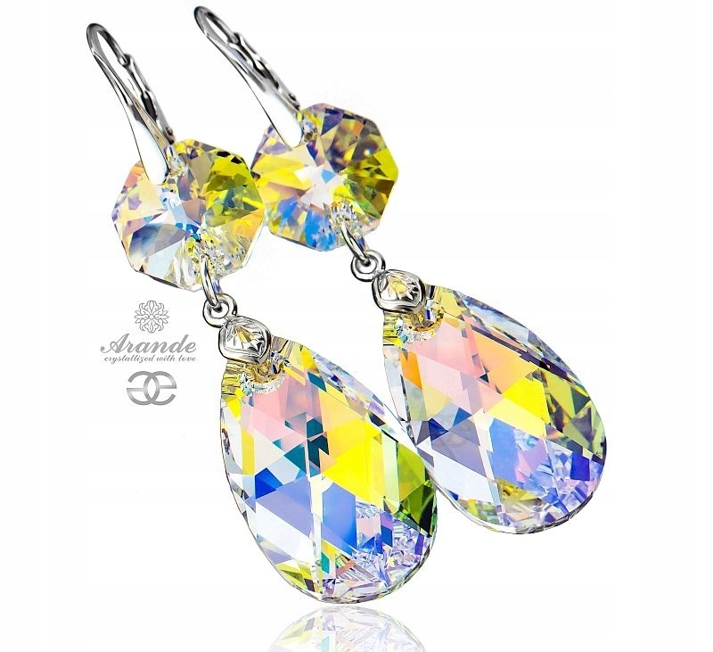 Krystaly Náušnice Aurora Jolie Stříbro