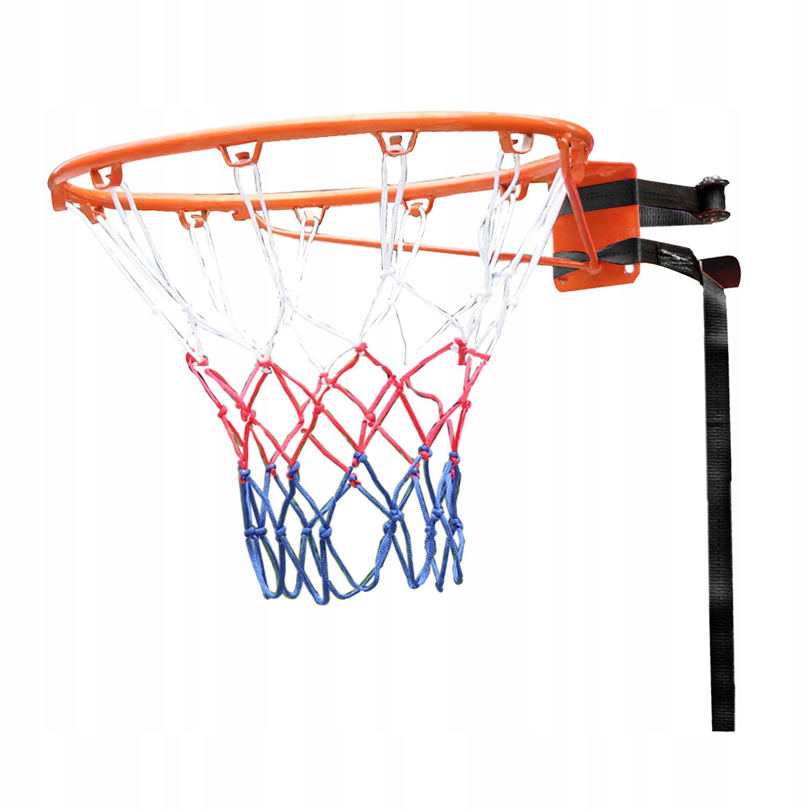 Basketball Hoop and Net Set Wall Mounted Steel Kolor dominujący pomarańcze i czerwienie