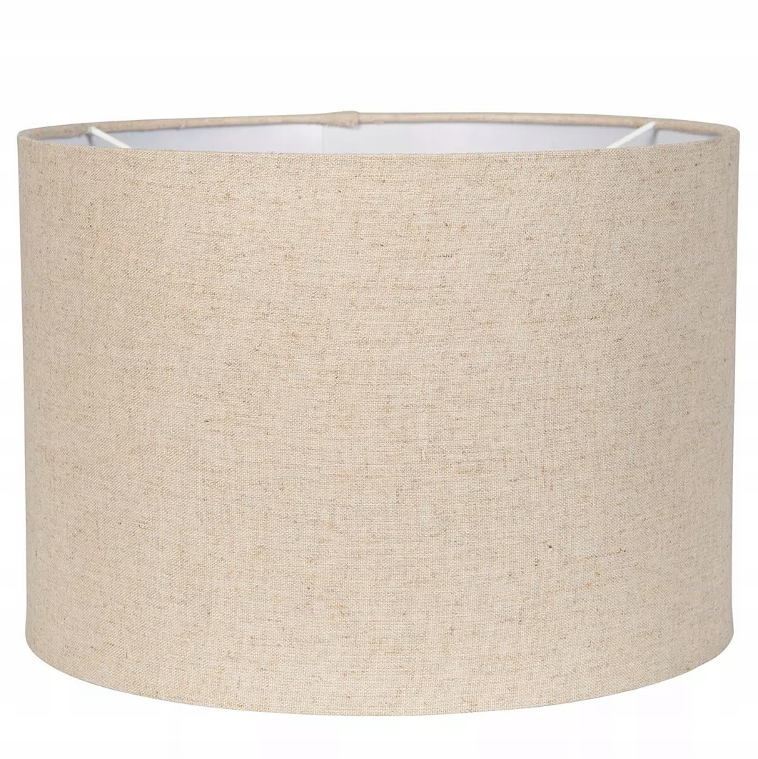 Stínidlo Na Žárovku Béžové 30 cm Pro Stojací Závěsnou Lněnou Lampu