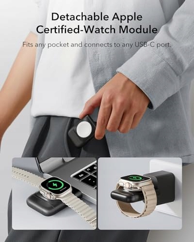 ESR Stacja Ładowania 3w1 Dla iPhone Apple Watch AirPods Składana Czarna — miniatura 6