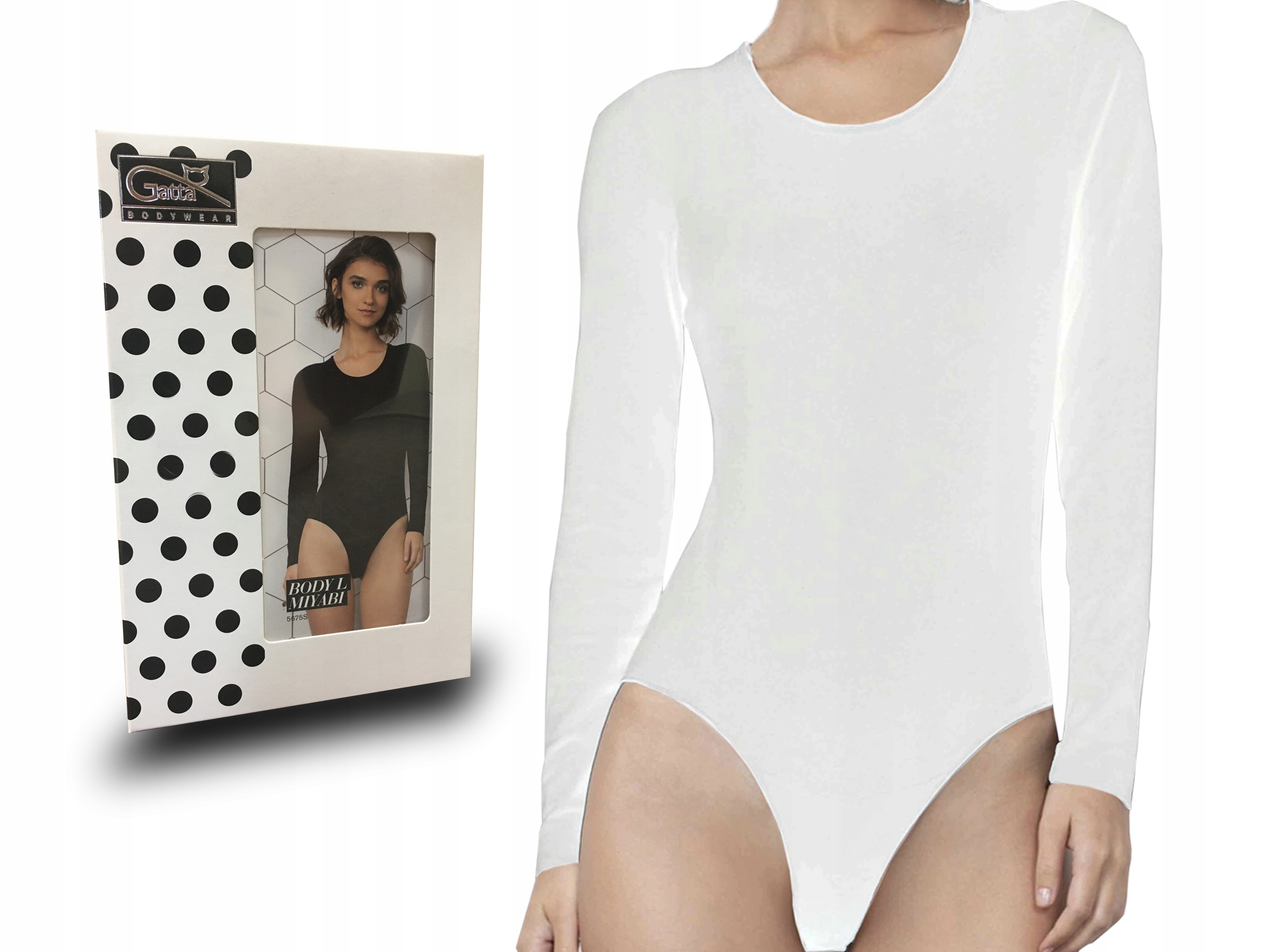 

Gatta Miyabi Body L, długi rękaw, eco white, XL