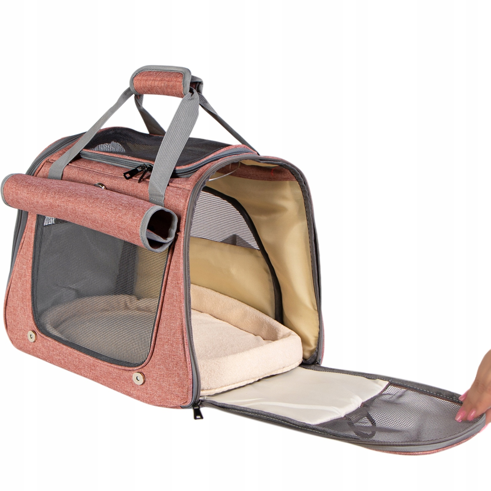 Levně Elegantní Růžový Přepravka Pro Malého Psa Kočku Yorka 3KS Odolný