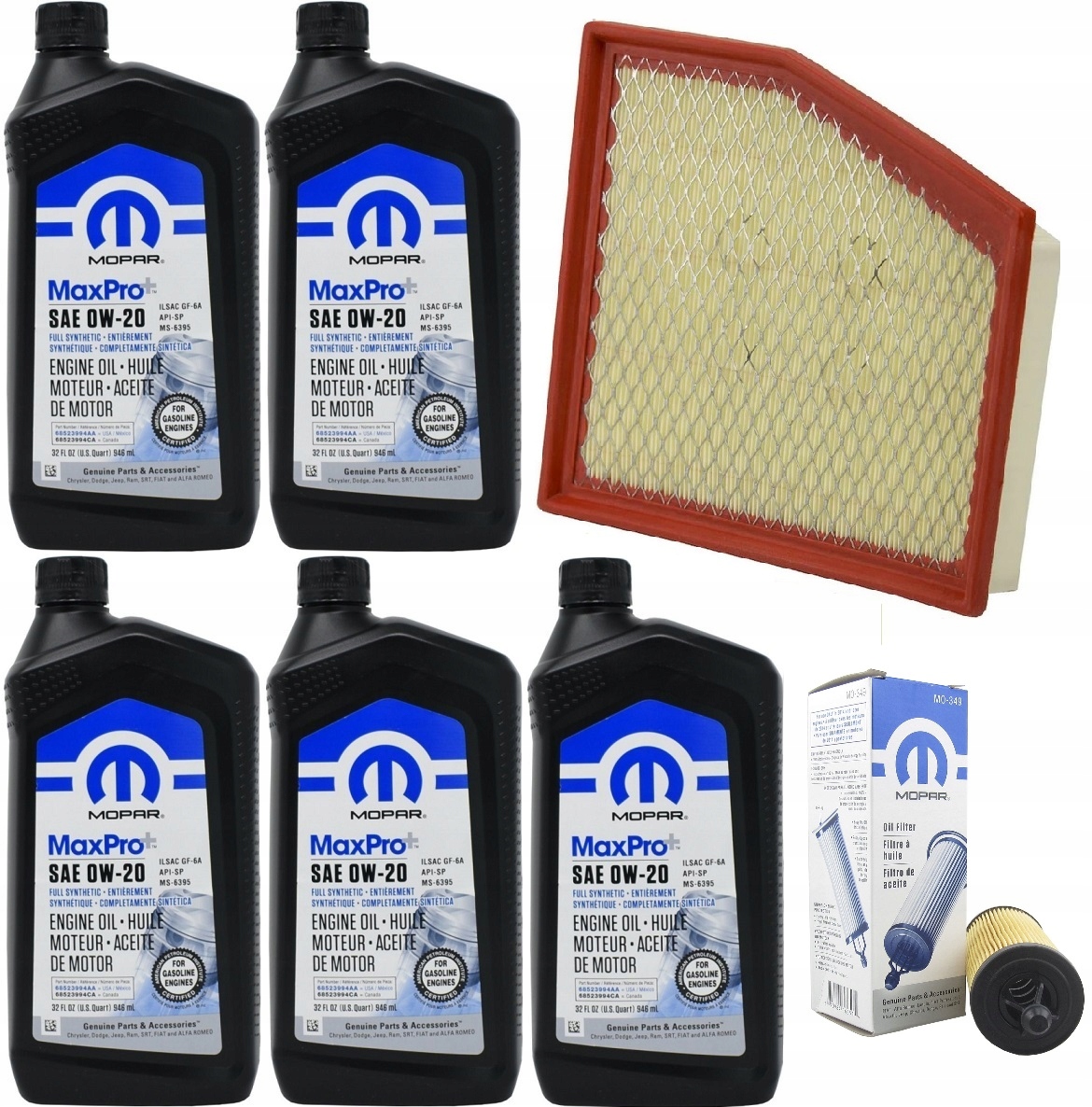 MOPAR 0W20 5L+ FILTRY CHRYSLER PACIFICA 3,6 17-21