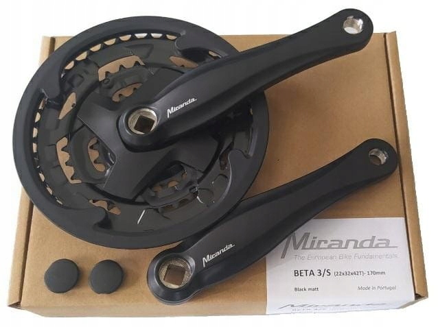 Korba na kolo Miranda 3-řadá 42/32/22T, 170 mm, uchycení čtverec, alu