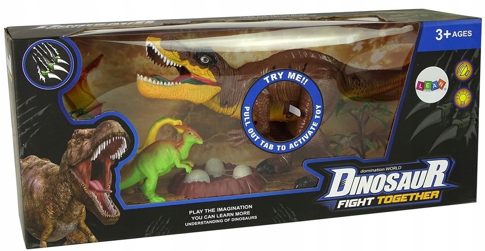 

Zestaw Dinozaurów Tyranozaur Rex + Akcesoria 3+