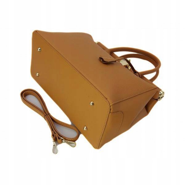 "Duży kufer- torba kłódka A4 Włoska Vera Pelle Styl miejski